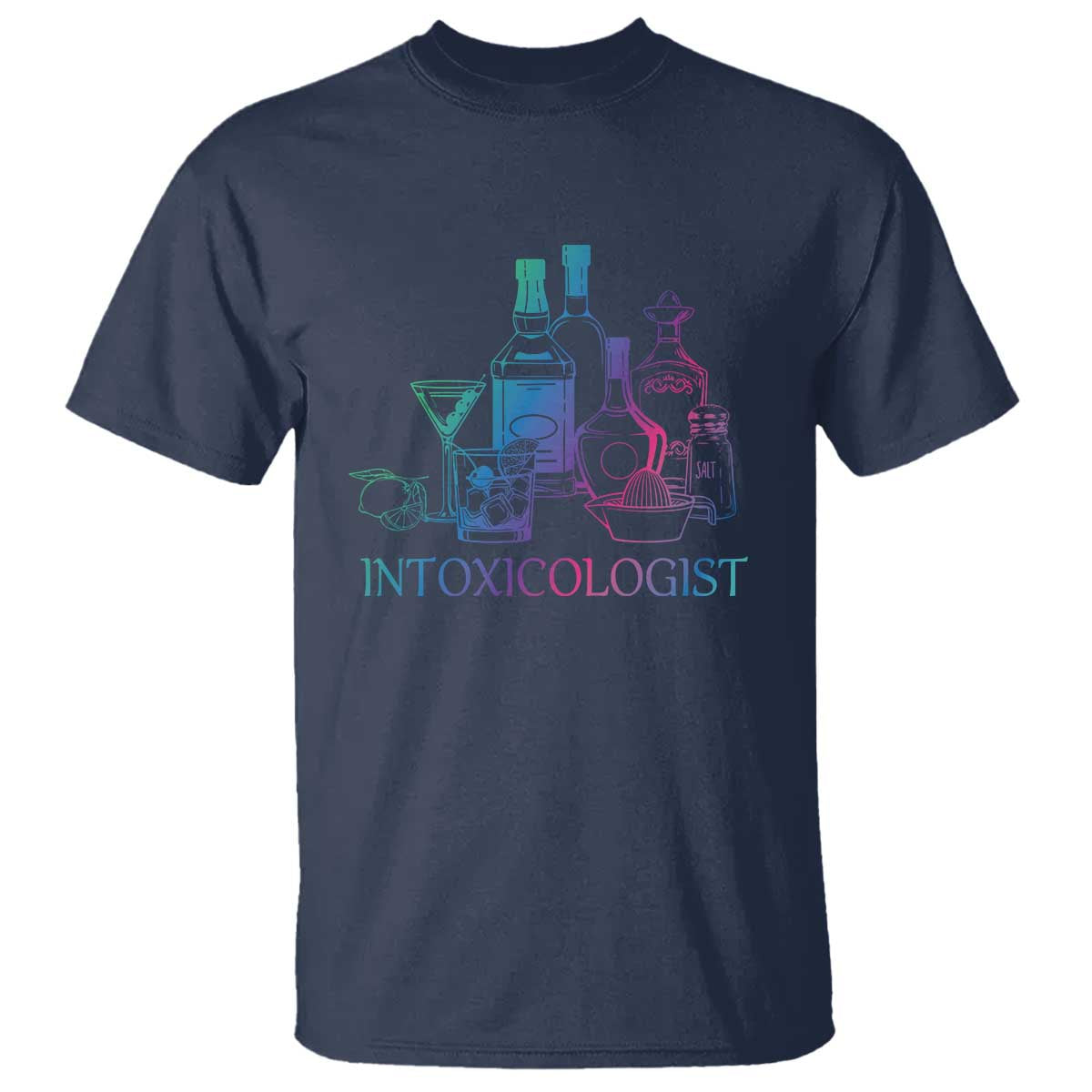 Funny Bartender Intoxicologist T Shirt TS09 Navy Print Your Wear