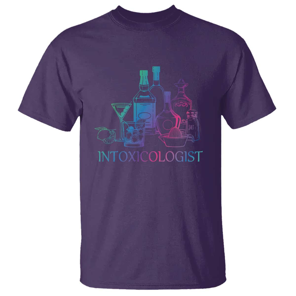Funny Bartender Intoxicologist T Shirt TS09 Purple Print Your Wear