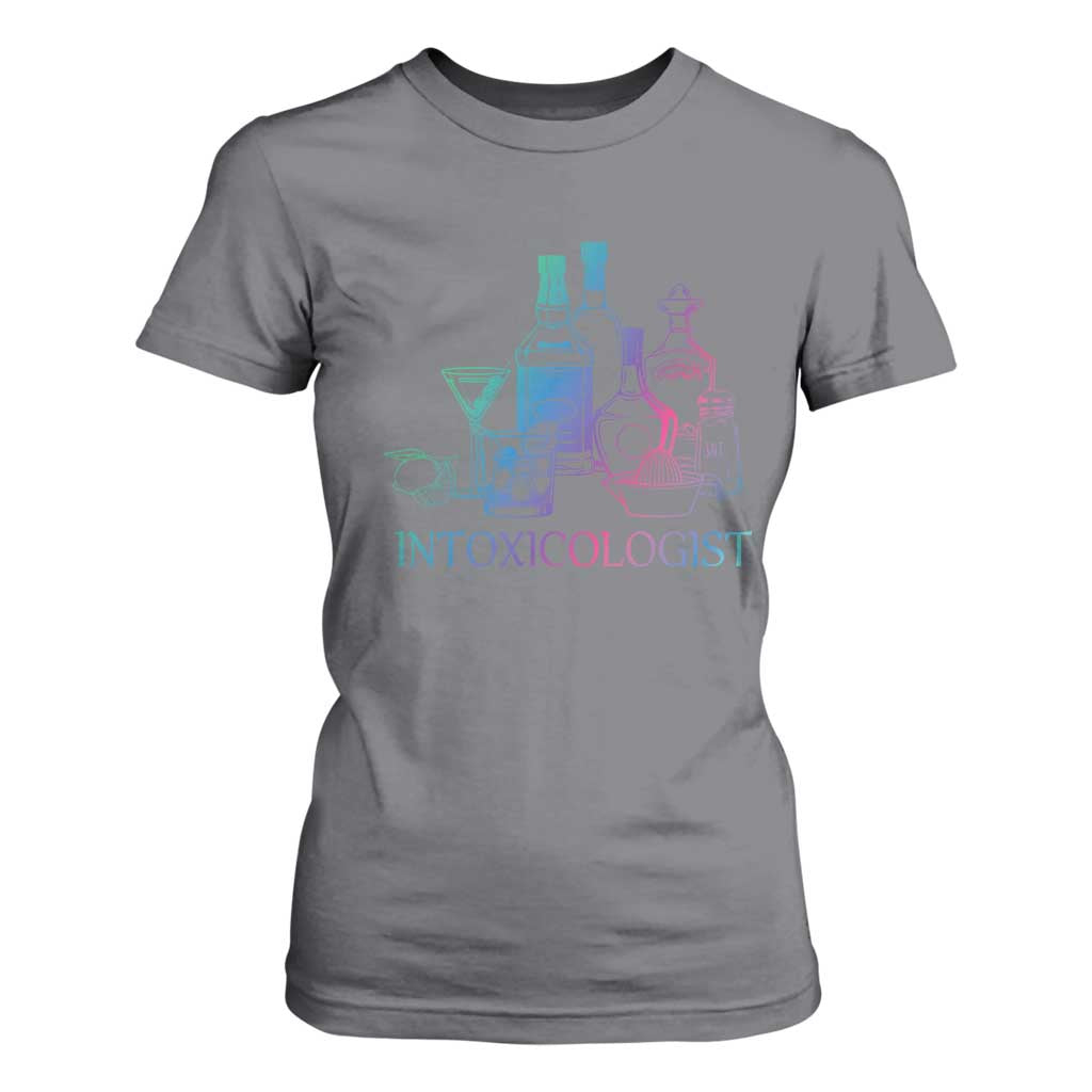 Funny Bartender Intoxicologist T Shirt For Women TS09 Charcoal Print Your Wear