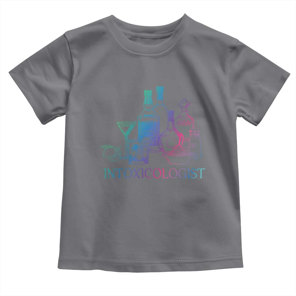 Funny Bartender Intoxicologist Toddler T Shirt TS09 Charcoal Print Your Wear