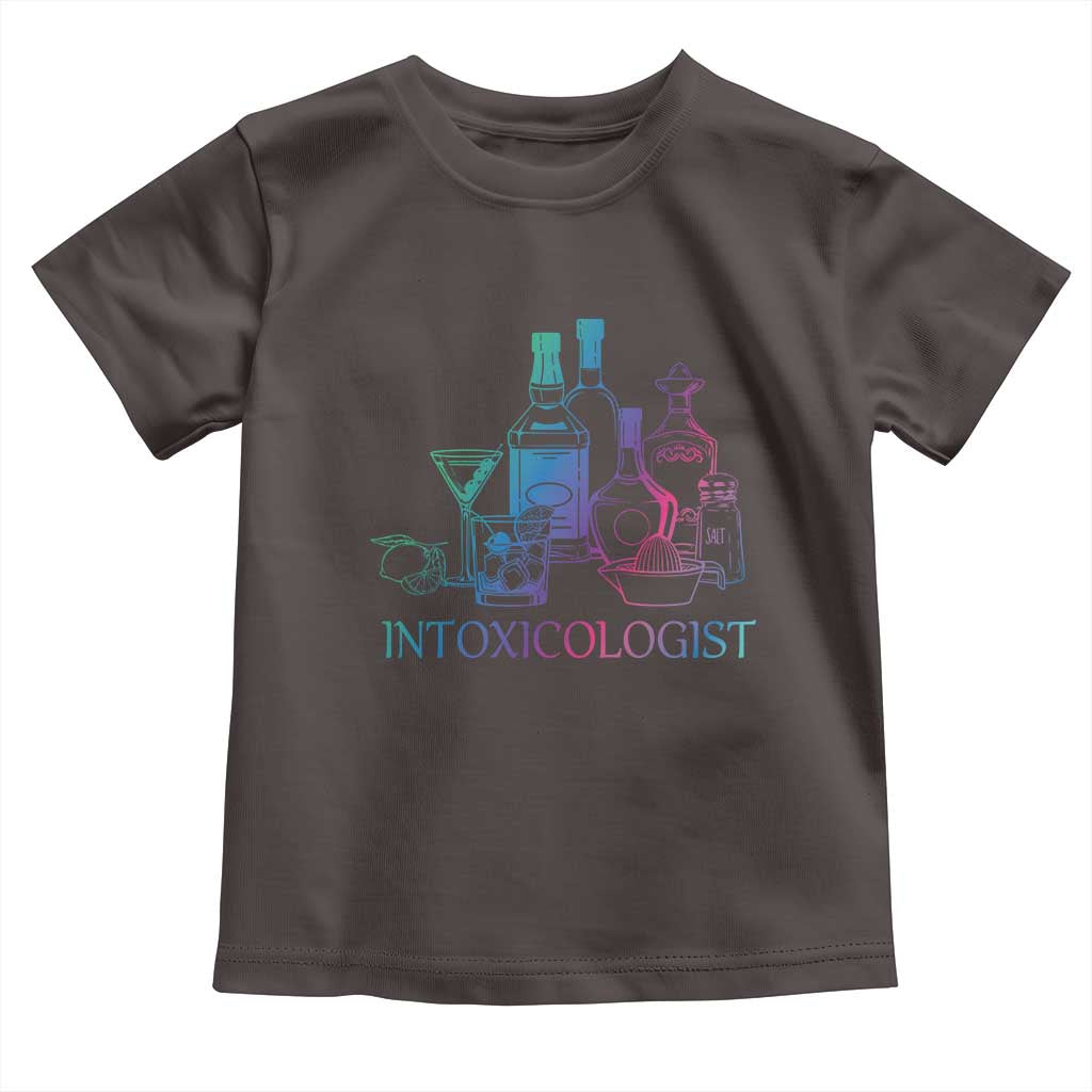 Funny Bartender Intoxicologist Toddler T Shirt TS09 Dark Chocolate Print Your Wear
