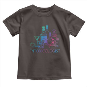 Funny Bartender Intoxicologist Toddler T Shirt TS09 Dark Chocolate Print Your Wear