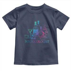 Funny Bartender Intoxicologist Toddler T Shirt TS09 Navy Print Your Wear