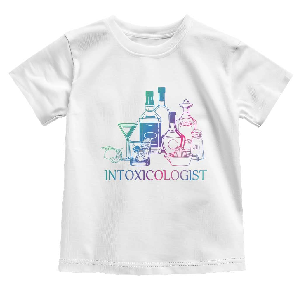 Funny Bartender Intoxicologist Toddler T Shirt TS09 White Print Your Wear