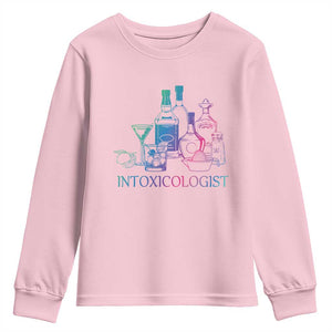 Funny Bartender Intoxicologist Youth Sweatshirt TS09 Light Pink Print Your Wear