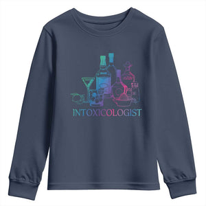 Funny Bartender Intoxicologist Youth Sweatshirt TS09 Navy Print Your Wear