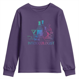 Funny Bartender Intoxicologist Youth Sweatshirt TS09 Purple Print Your Wear