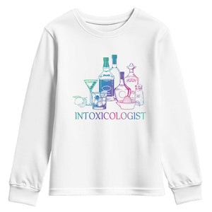 Funny Bartender Intoxicologist Youth Sweatshirt TS09 White Print Your Wear