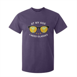 Funny Drinking At My Age I Need Glasses T Shirt For Kid TS09 Purple Print Your Wear