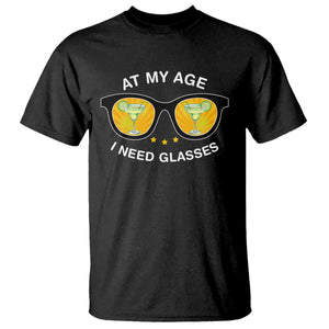 Funny Drinking At My Age I Need Glasses T Shirt TS09 Black Print Your Wear