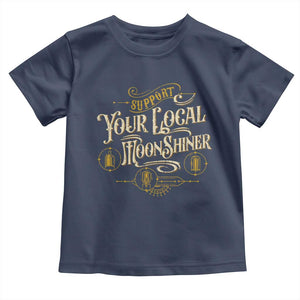 Moonshine Toddler T Shirt Support Your Local Moonshiner Drinking TS09 Navy Print Your Wear