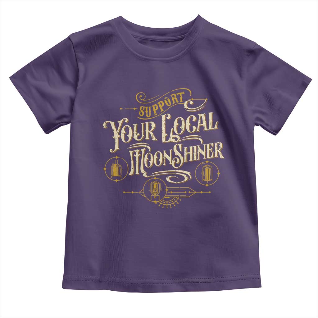 Moonshine Toddler T Shirt Support Your Local Moonshiner Drinking TS09 Purple Print Your Wear