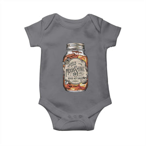 Drinking Powered By Pure Moonshine Baby Onesie TS09 Charcoal Print Your Wear