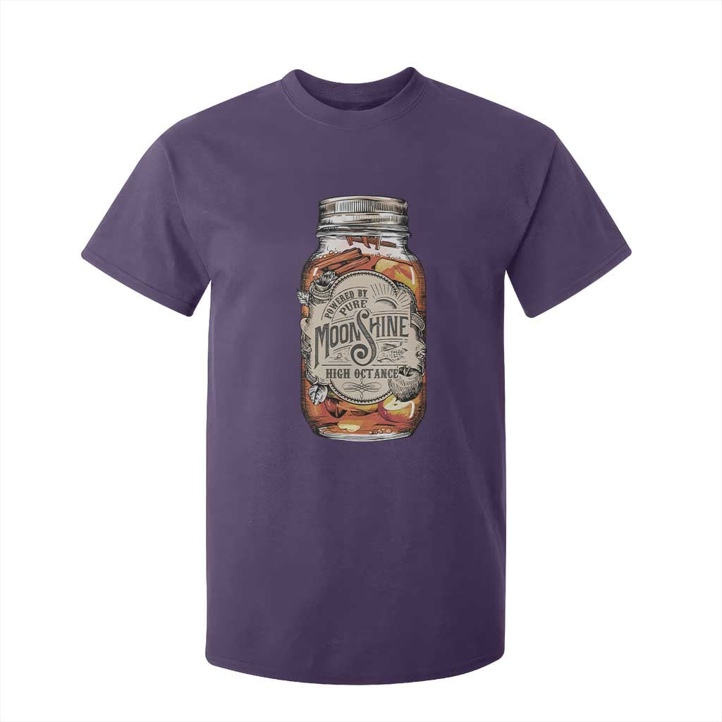 Drinking Powered By Pure Moonshine T Shirt For Kid TS09 Purple Print Your Wear