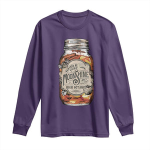 Drinking Powered By Pure Moonshine Long Sleeve Shirt TS09 Purple Print Your Wear
