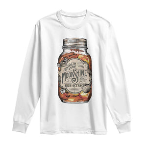 Drinking Powered By Pure Moonshine Long Sleeve Shirt TS09 White Print Your Wear