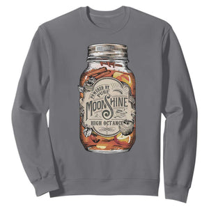 Drinking Powered By Pure Moonshine Sweatshirt TS09 Charcoal Print Your Wear