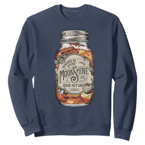 Drinking Powered By Pure Moonshine Sweatshirt TS09 Navy Print Your Wear