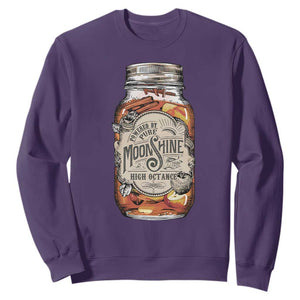 Drinking Powered By Pure Moonshine Sweatshirt TS09 Purple Print Your Wear