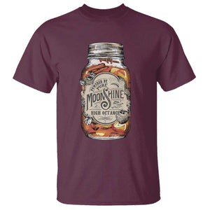 Drinking Powered By Pure Moonshine T Shirt TS09 Maroon Print Your Wear