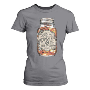 Drinking Powered By Pure Moonshine T Shirt For Women TS09 Charcoal Print Your Wear