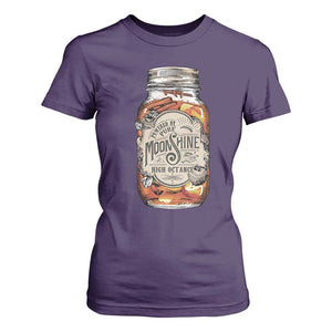 Drinking Powered By Pure Moonshine T Shirt For Women TS09 Purple Print Your Wear