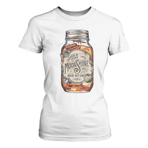 Drinking Powered By Pure Moonshine T Shirt For Women TS09 White Print Your Wear