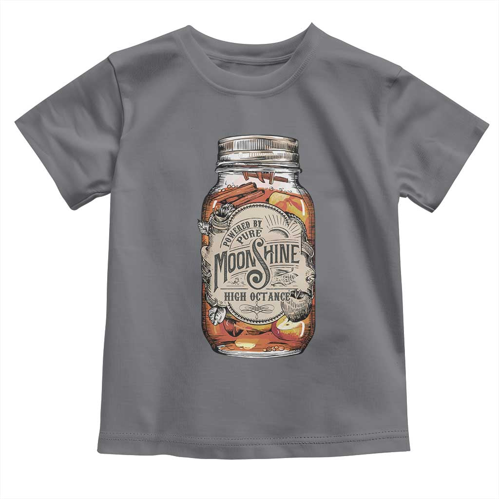 Drinking Powered By Pure Moonshine Toddler T Shirt TS09 Charcoal Print Your Wear
