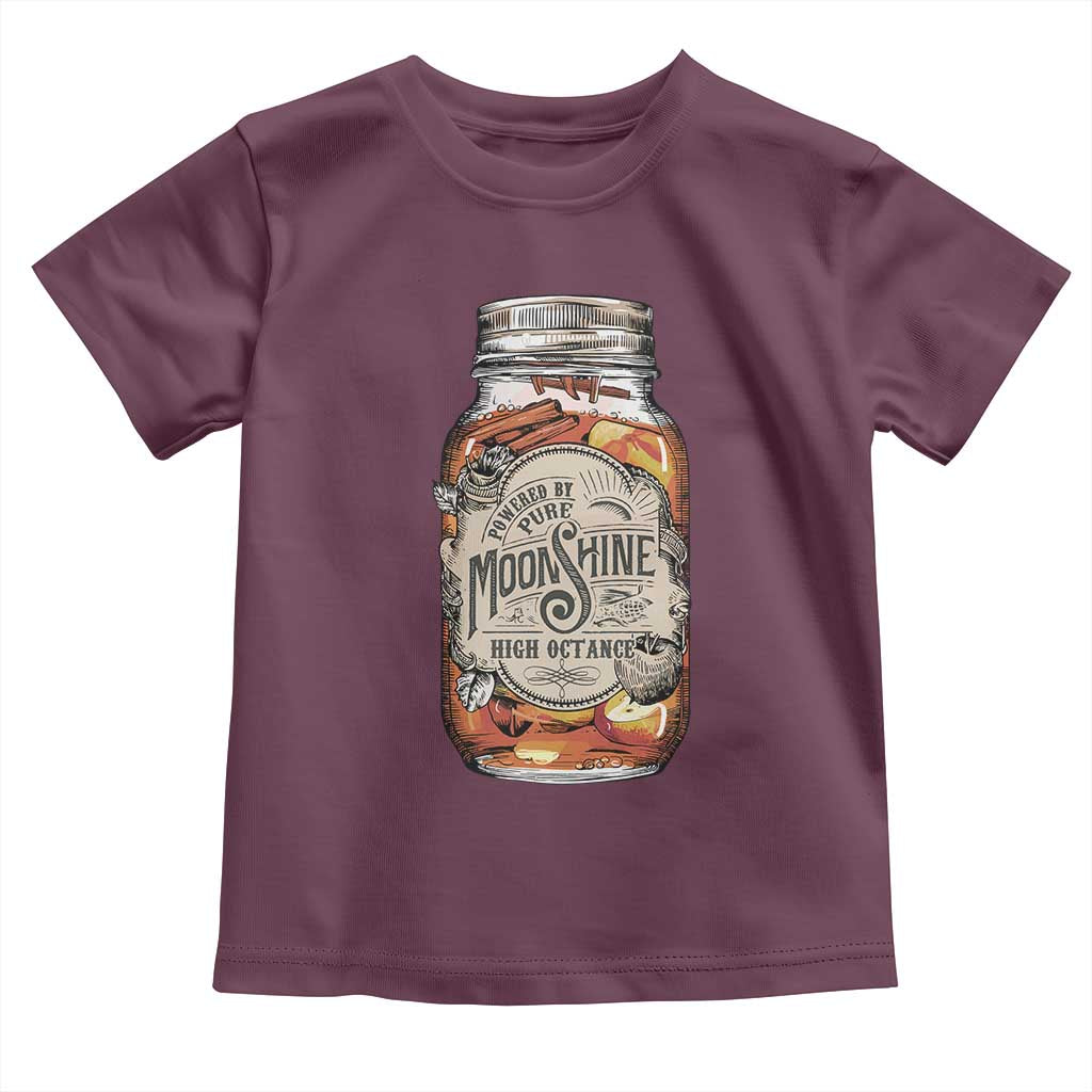Drinking Powered By Pure Moonshine Toddler T Shirt TS09 Maroon Print Your Wear