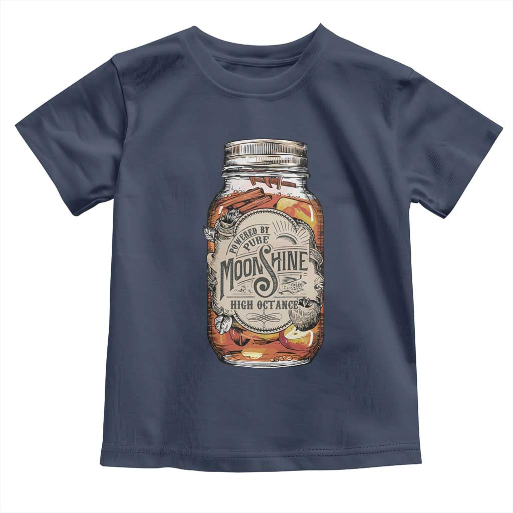 Drinking Powered By Pure Moonshine Toddler T Shirt TS09 Navy Print Your Wear