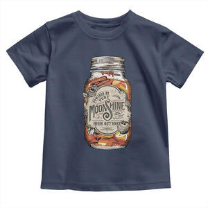 Drinking Powered By Pure Moonshine Toddler T Shirt TS09 Navy Print Your Wear