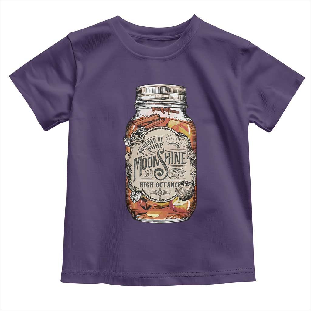 Drinking Powered By Pure Moonshine Toddler T Shirt TS09 Purple Print Your Wear