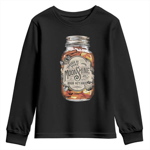 Drinking Powered By Pure Moonshine Youth Sweatshirt TS09 Black Print Your Wear