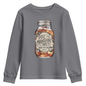 Drinking Powered By Pure Moonshine Youth Sweatshirt TS09 Charcoal Print Your Wear