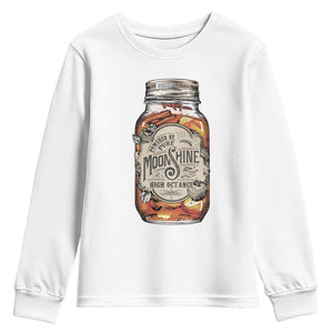 Drinking Powered By Pure Moonshine Youth Sweatshirt TS09 White Print Your Wear