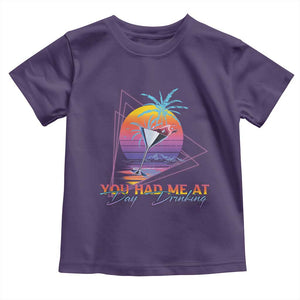 Funny You Had Me At Day Drinking Toddler T Shirt TS09 Purple Print Your Wear