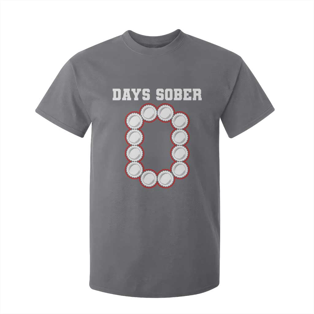 Funny Drinking T Shirt For Kid 0 Days Sober TS09 Charcoal Print Your Wear