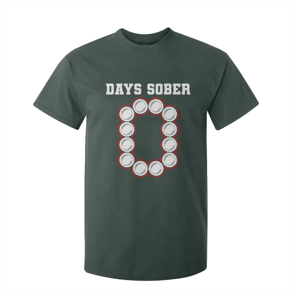 Funny Drinking T Shirt For Kid 0 Days Sober TS09 Dark Forest Green Print Your Wear