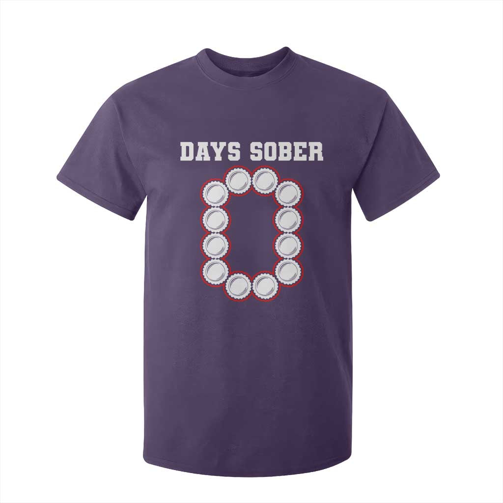 Funny Drinking T Shirt For Kid 0 Days Sober TS09 Purple Print Your Wear