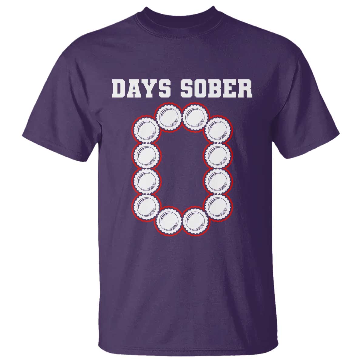 Funny Drinking T Shirt 0 Days Sober TS09 Purple Print Your Wear