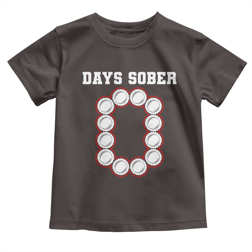Funny Drinking Toddler T Shirt 0 Days Sober TS09 Dark Chocolate Print Your Wear