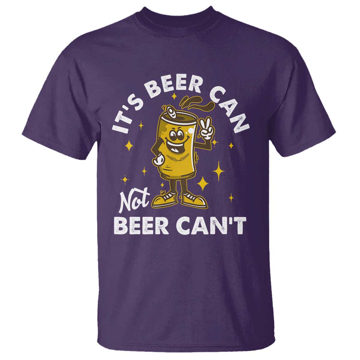 Funny Drinking T Shirt It's Beer Can Not Beer Can't TS09 Purple Print Your Wear