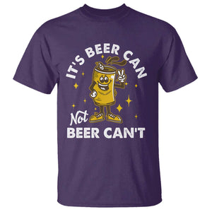 Funny Drinking T Shirt It's Beer Can Not Beer Can't TS09 Purple Print Your Wear