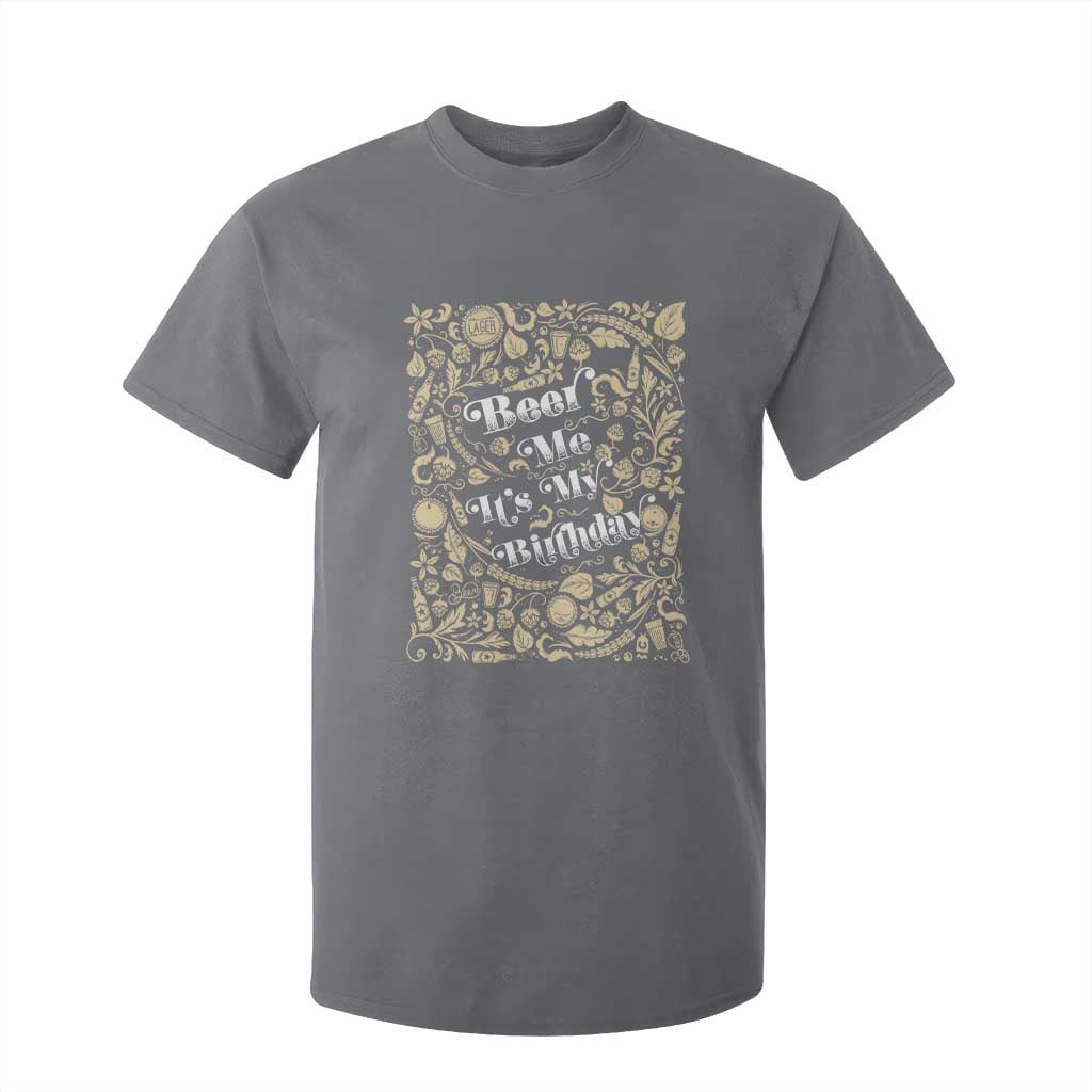 Funny Drinking T Shirt For Kid Beer Me It's My Birthday TS09 Charcoal Print Your Wear