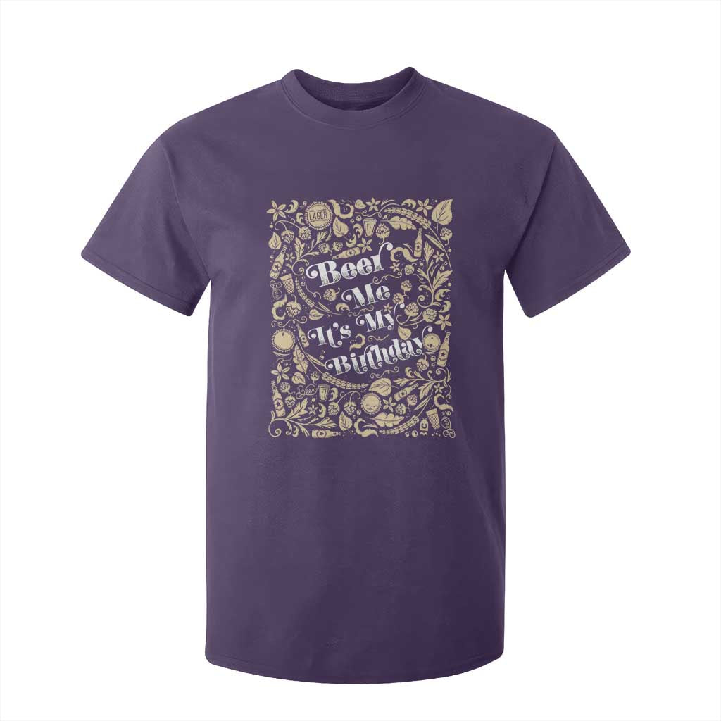 Funny Drinking T Shirt For Kid Beer Me It's My Birthday TS09 Purple Print Your Wear