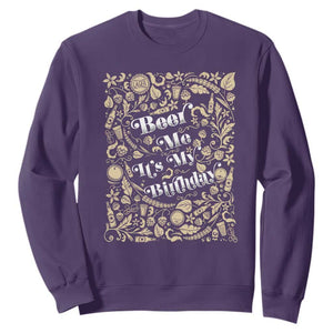 Funny Drinking Sweatshirt Beer Me It's My Birthday TS09 Purple Print Your Wear