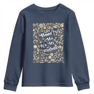 Funny Drinking Youth Sweatshirt Beer Me It's My Birthday TS09 Navy Print Your Wear