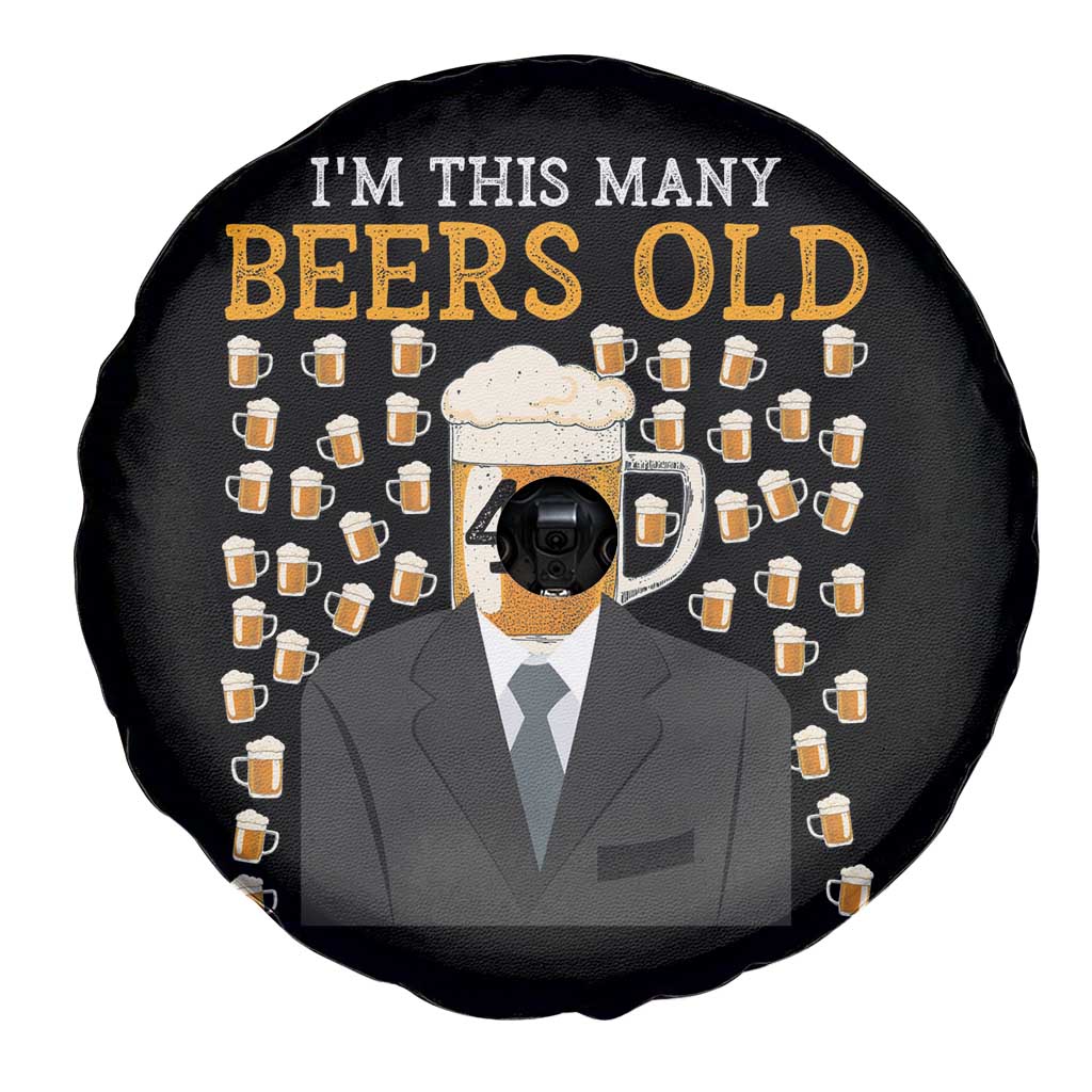 Funny 40th Birthday Drinking Spare Tire Cover I'm This Many Beers Old TS09 Print Your Wear