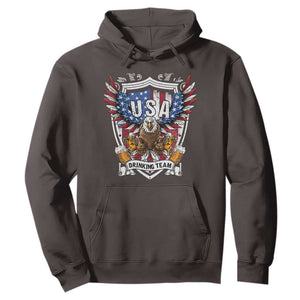 USA Drinking Team Hoodie TS09 Dark Chocolate Print Your Wear