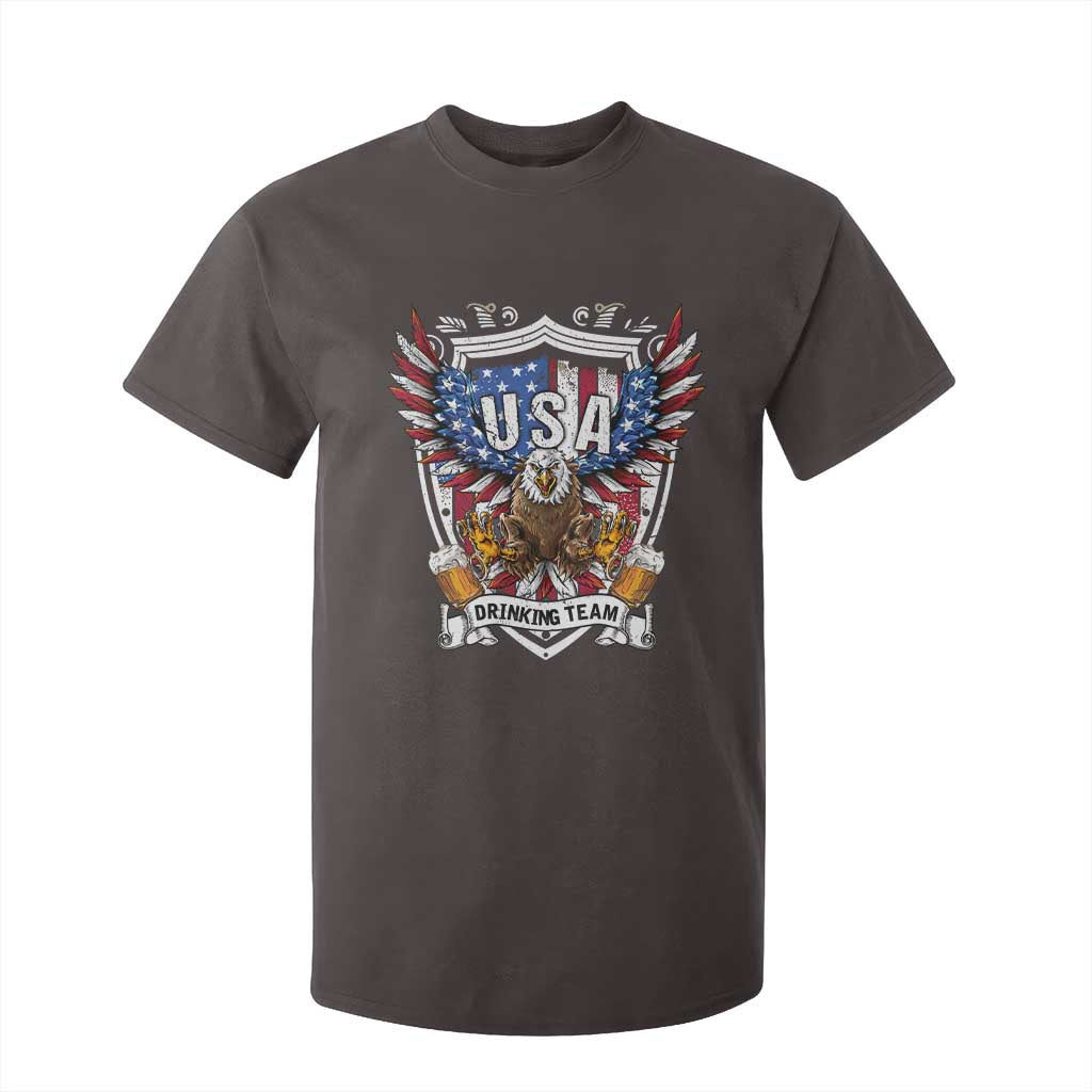 USA Drinking Team T Shirt For Kid TS09 Dark Chocolate Print Your Wear
